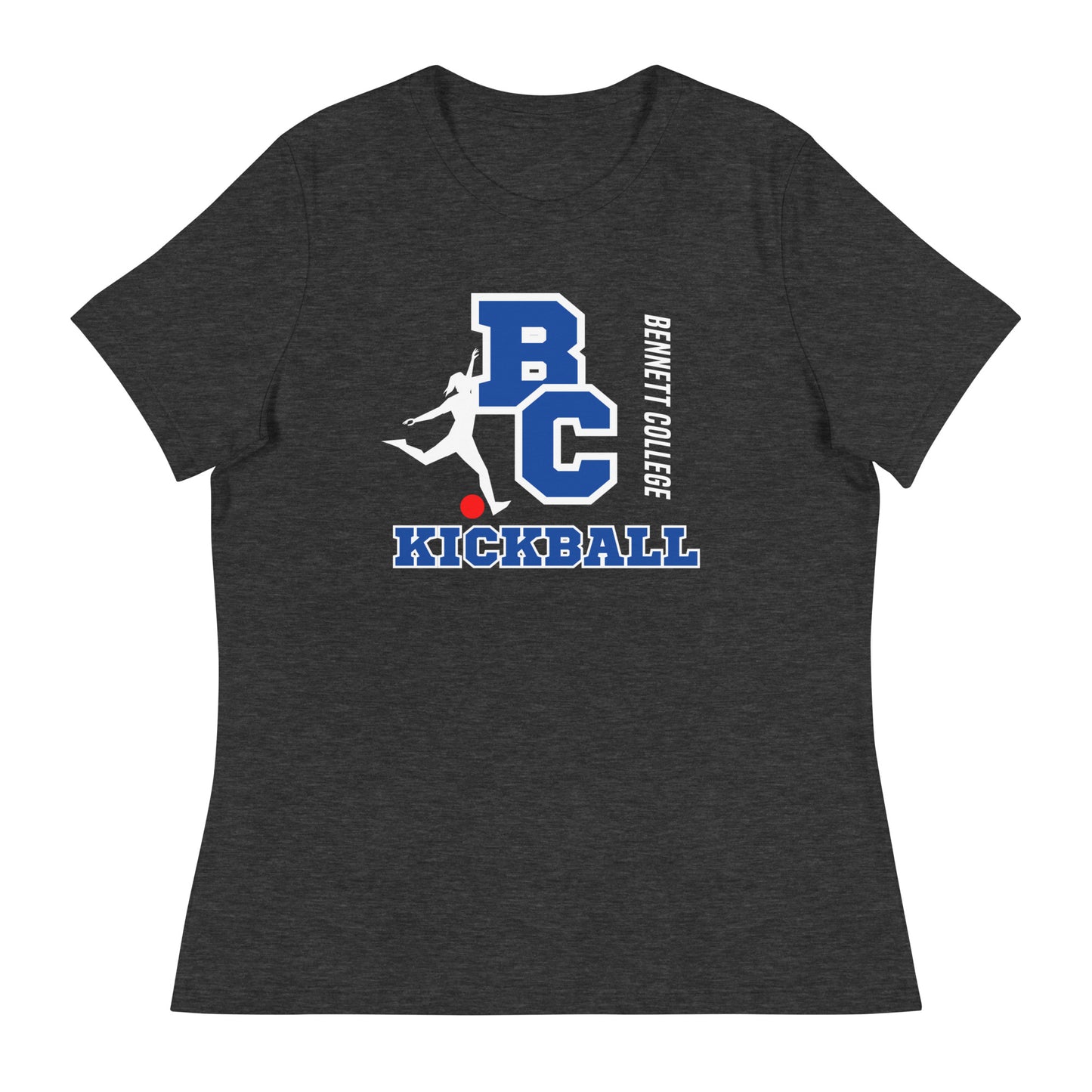 Women's Relaxed Kick-Ball T-Shirt - White Text