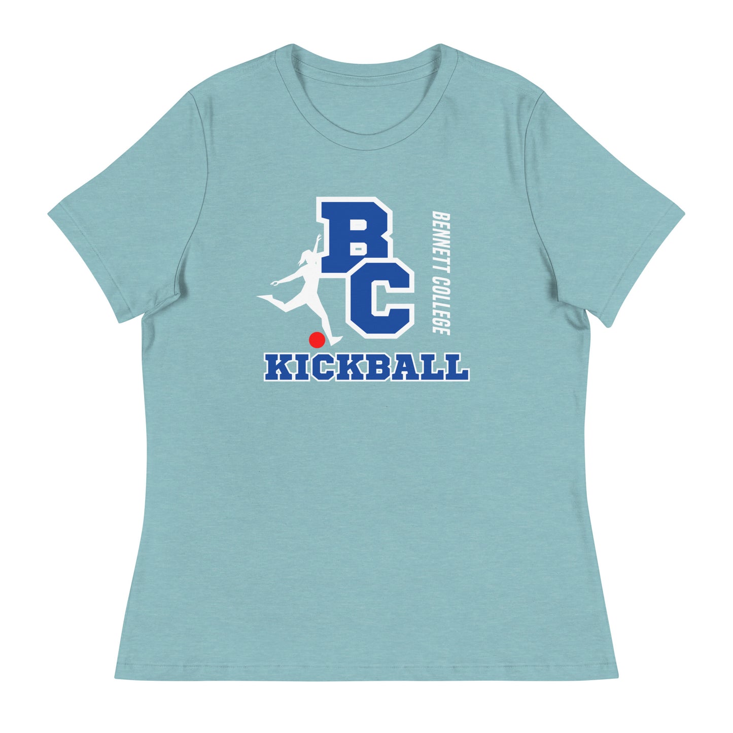 Women's Relaxed Kick-Ball T-Shirt - White Text