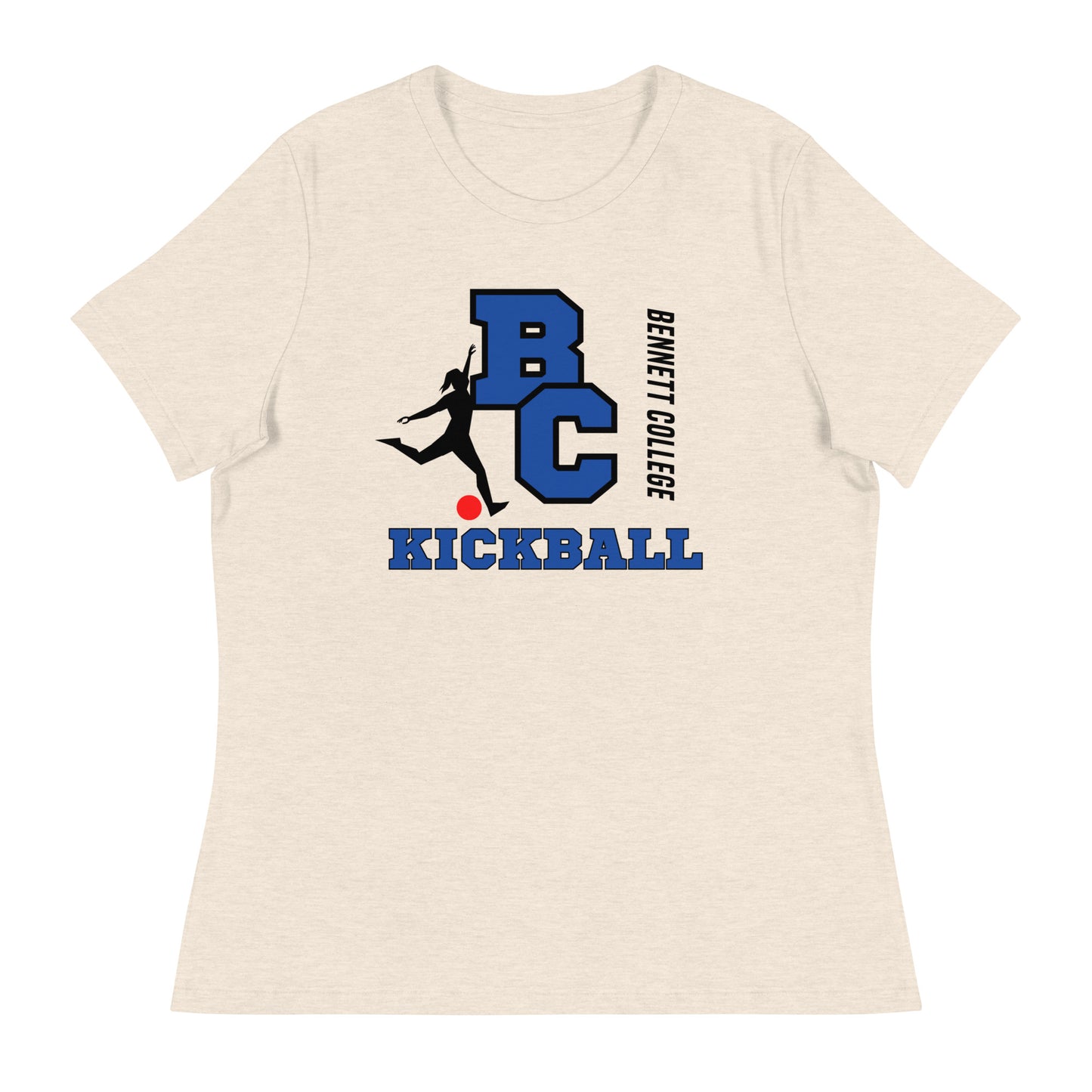 Women's Relaxed Kick-Ball T-Shirt - Black Text