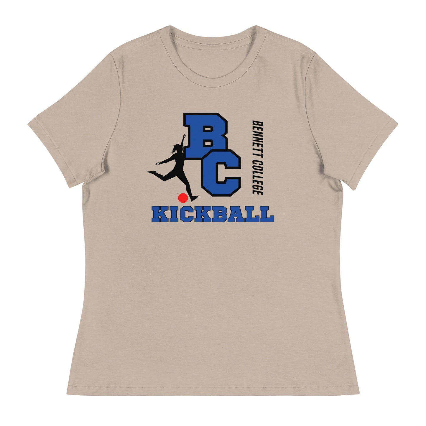 Women's Relaxed Kick-Ball T-Shirt - Black Text