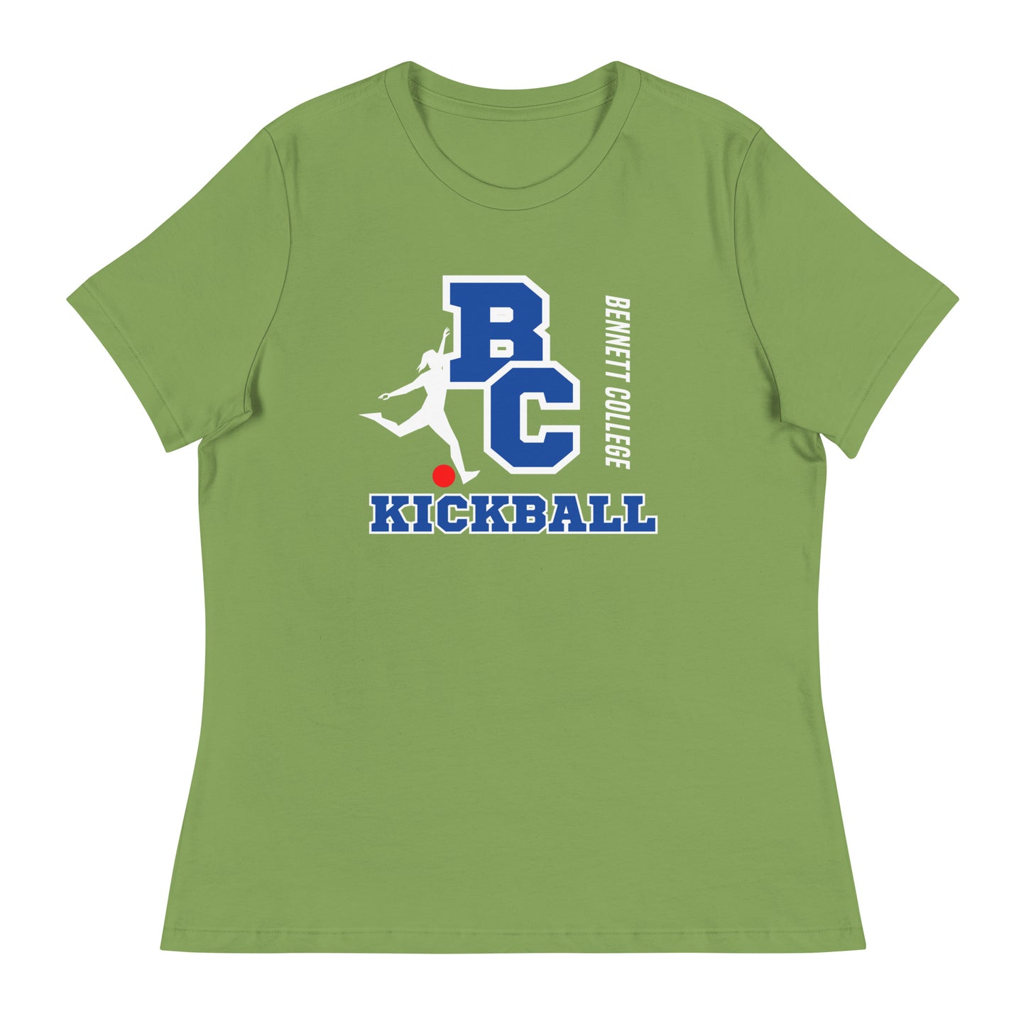 Women's Relaxed Kick-Ball T-Shirt - White Text