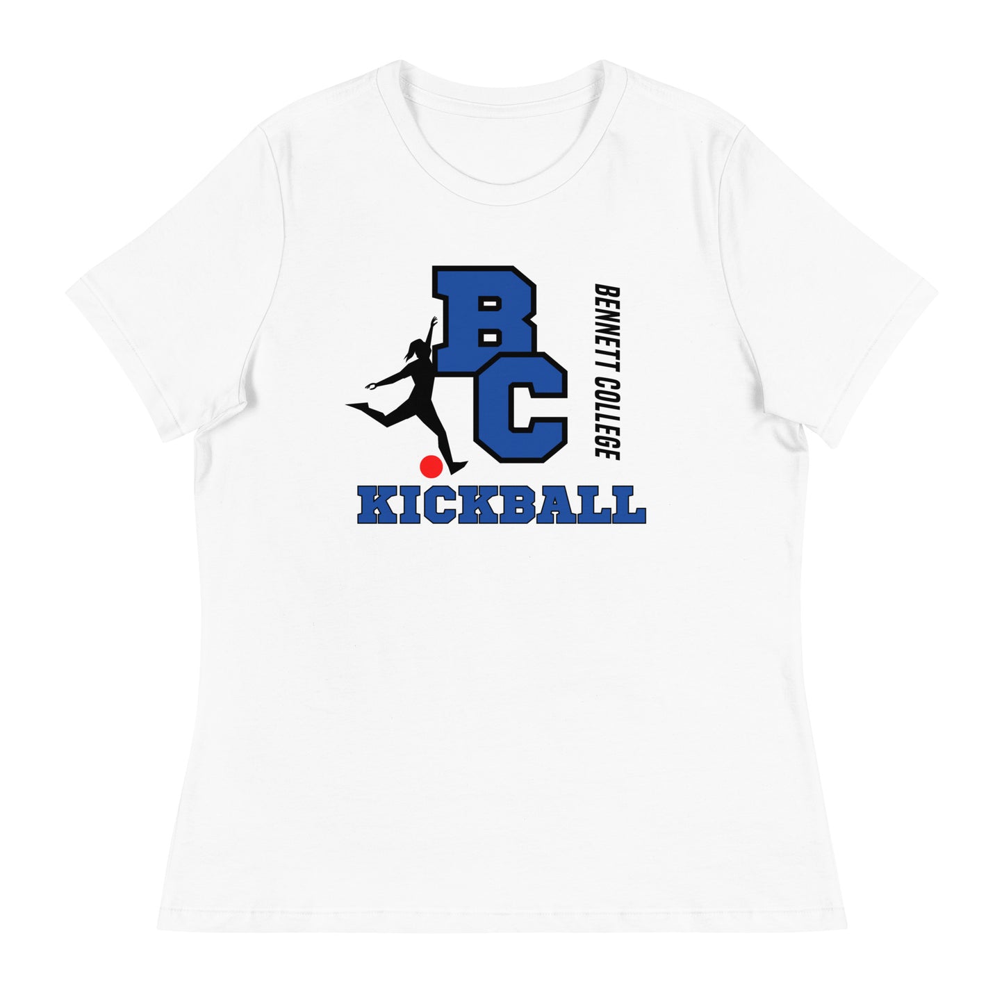 Women's Relaxed Kick-Ball T-Shirt - Black Text